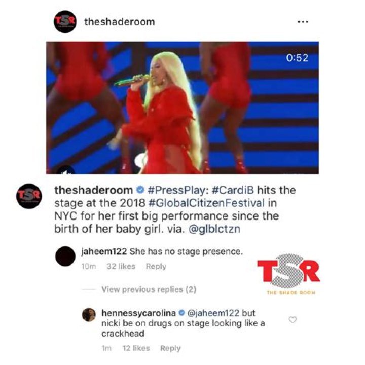 Cardi B's Sis Hennessy Shades Nicki Minaj: "Nicki Be On Stage Looking Like A Crackhead”