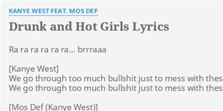 Kanye West & Mos Def's "Drunk & Hot Girls" Is A Sloppy Masterpiece