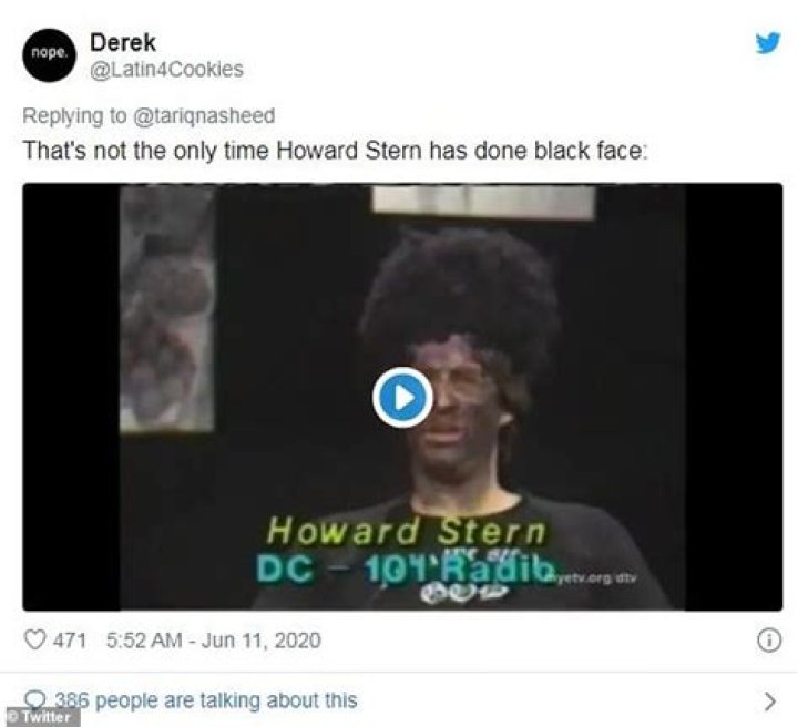 Howard Stern Under Fire For Blackface & Racial Slur In Old Skit