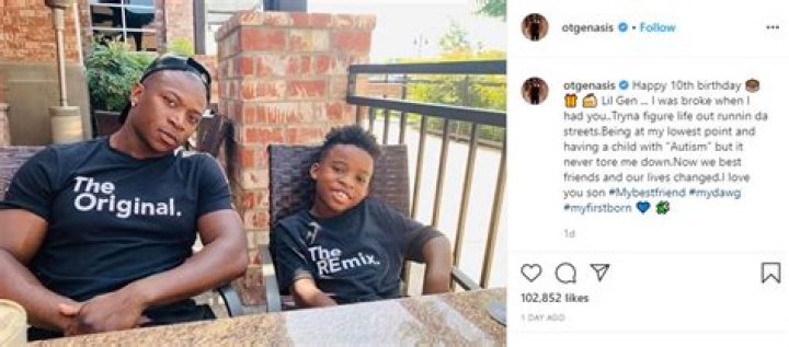 O.T. Genasis Praised For Heartwarming Birthday Post To Autistic Son