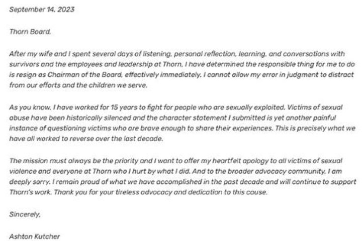 Ashton Kutcher Steps Down From Their Own Organization After Masterson Letter Drama