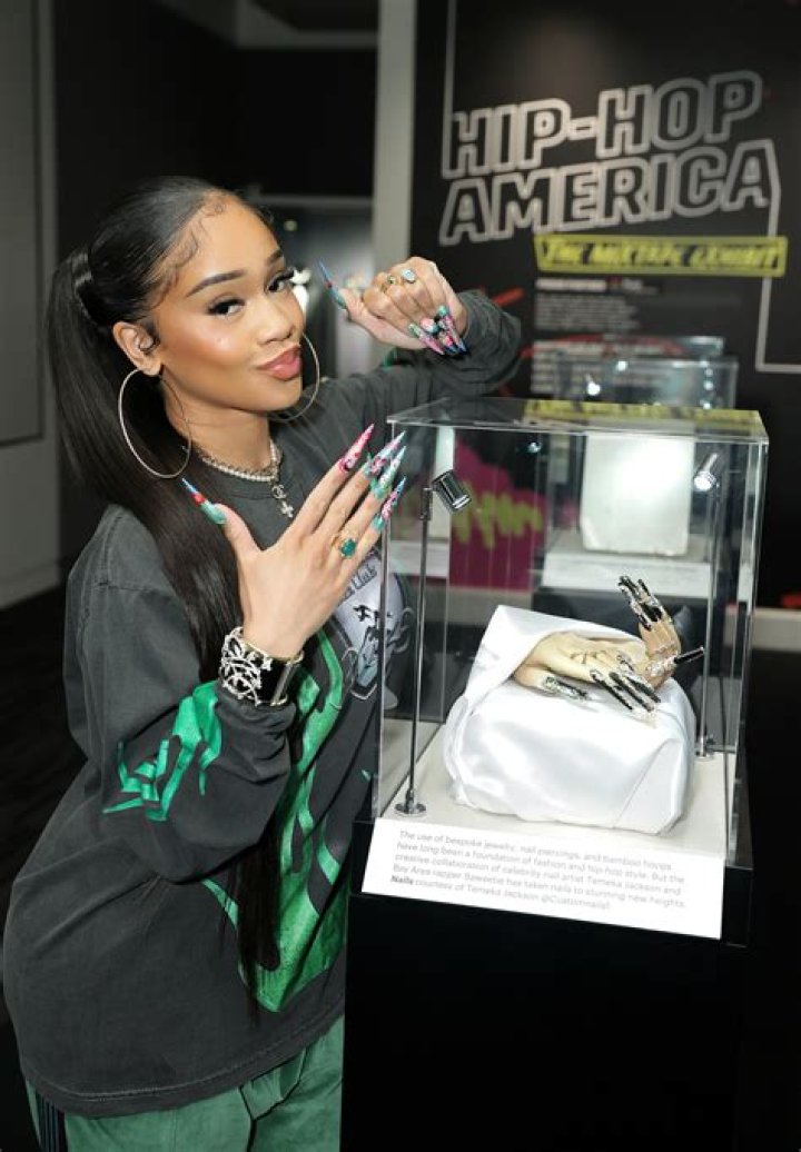 Saweetie Sees Her Nails On Display At The Grammy Museum