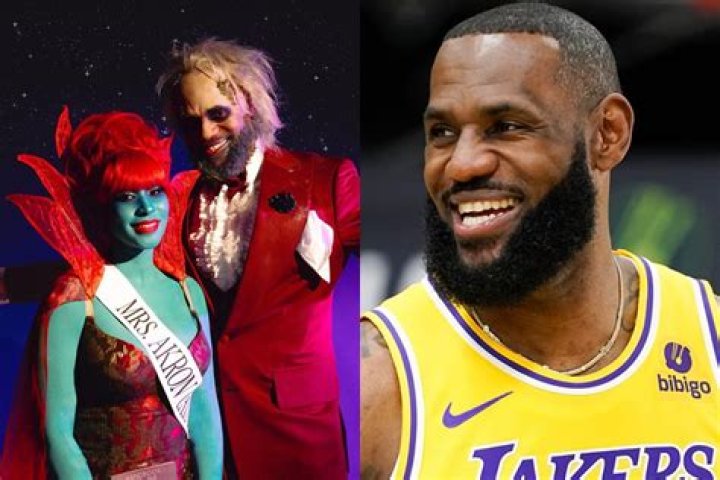 LeBron James Shows Off He And Savannah's Incredible "Beetlejuice" Halloween Costumes