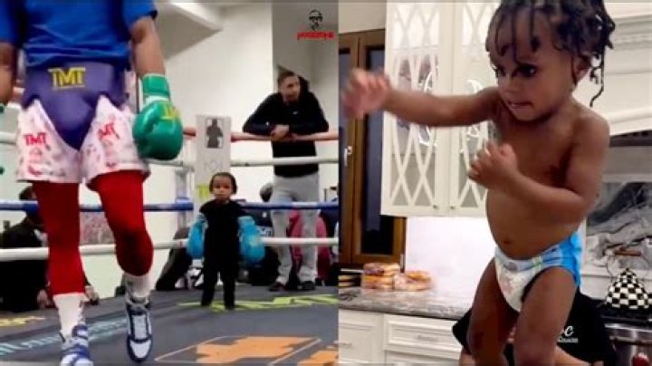 NBA Youngboy's Son Gets Some Boxing Practice With Floyd Mayweather