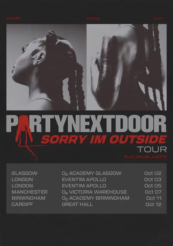 PARTYNEXTDOOR Announces "Sorry I'm Outside" Tour For 2024