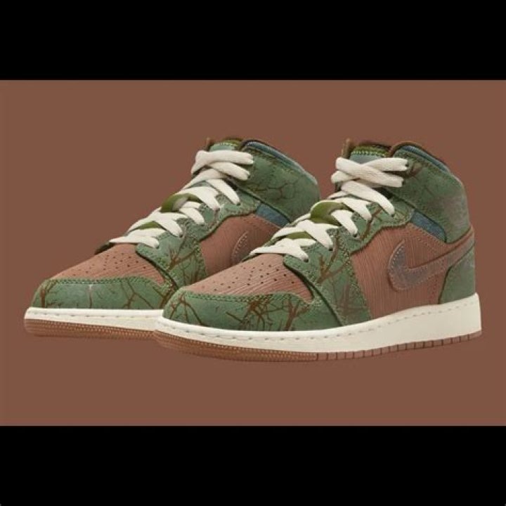 Air Jordan 1 Mid GS “Treeline” Gets Official Images