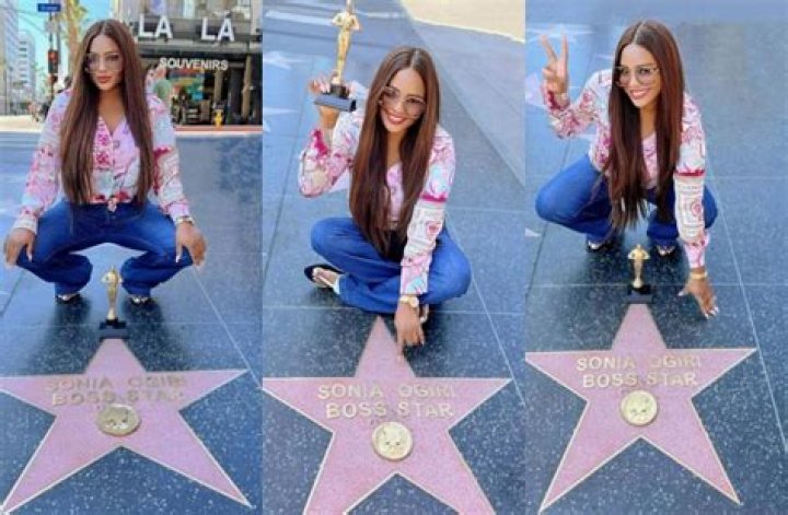 
Actress Sonia Ogiri Excited As She Receives Customized Hollywood Walk Of Fame 