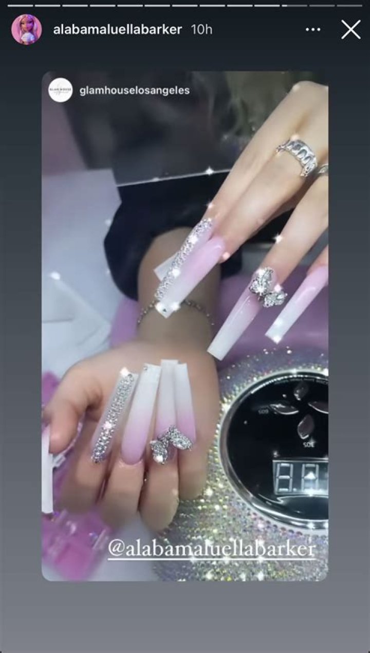 Travis Barker’s Daughter Alabama Shows Off Insane Bejeweled Nails and We’re Obsessed