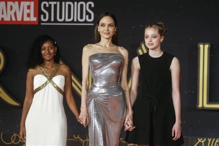 Angelina Jolie’s Daughters Shiloh and Zahara Stun in Black and White Dresses at ‘Eternals’ Rome Premiere