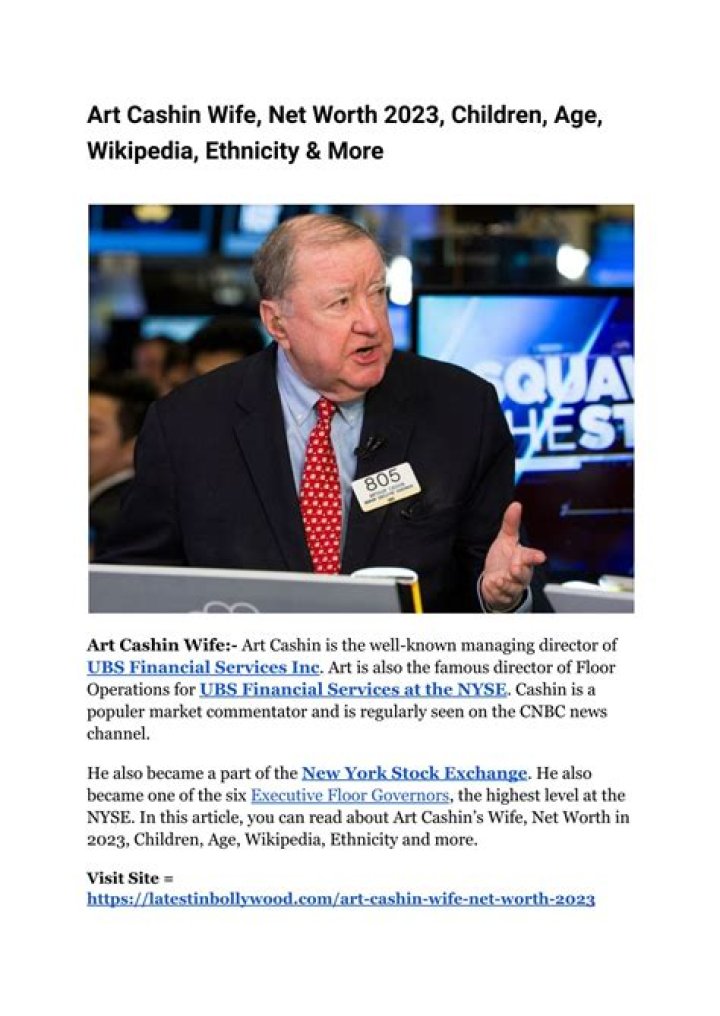 Art Cashin Height, Weight, Net Worth, Age, Birthday, Wikipedia, Who, Instagram, Biography