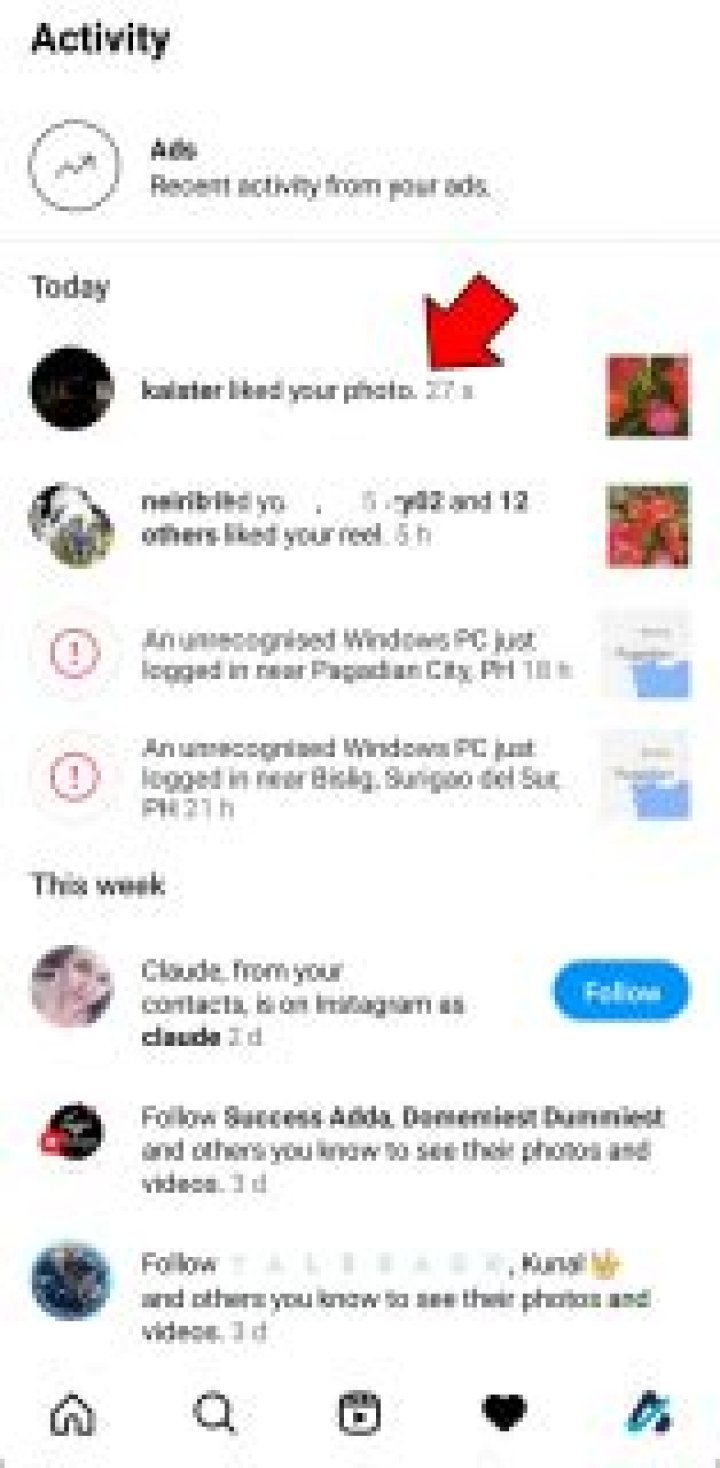 Can someone tell you looked at their Instagram?