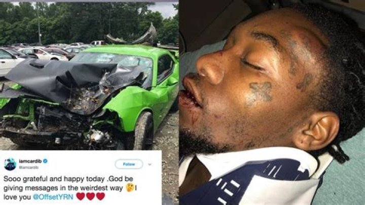 Pregnant Cardi B Is “So Happy and Grateful” That Fiancé Offset Survived His Scary Car Crash