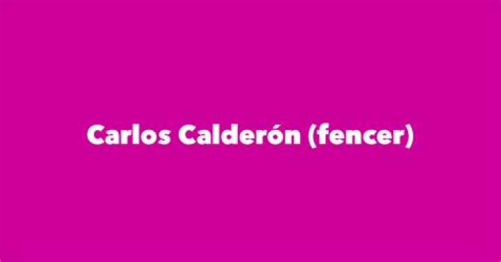 Carlos Calderón (fencer) Biography, Age, Height, Wife, Net Worth and Family