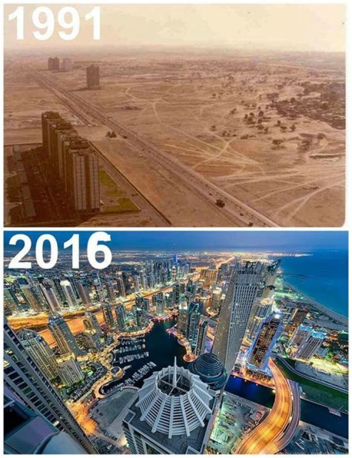 Incredible Before And After Photos of Dubai's Skyline
