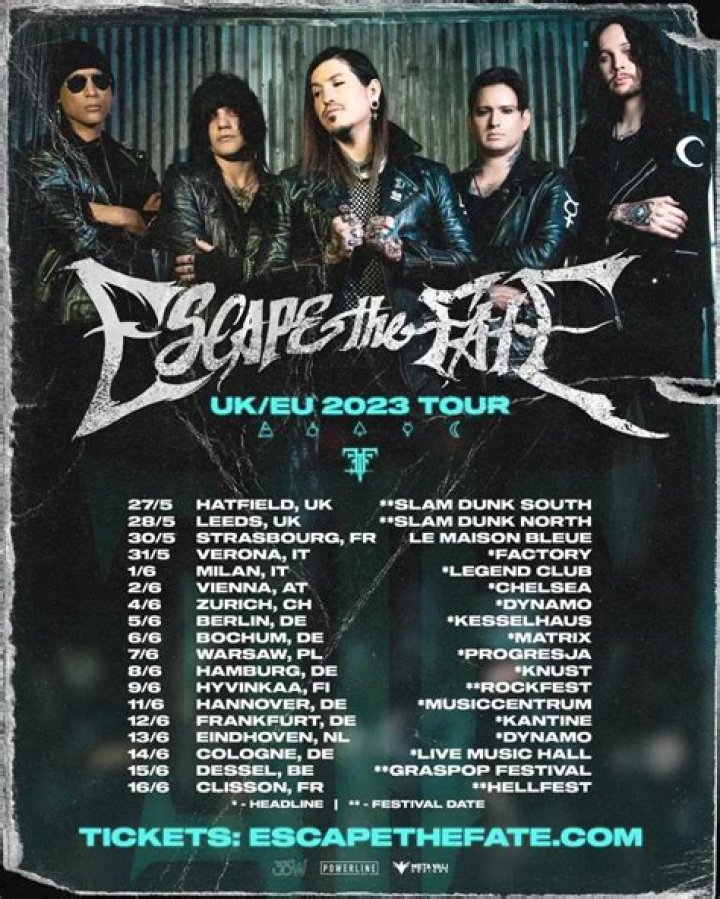 Escape the Fate (Band) - Members profile, Facts, Wiki, Achievements, Net worth 2024 (updated)