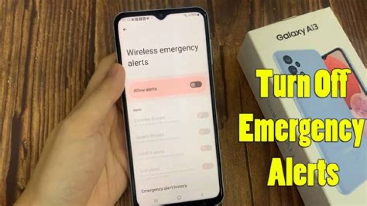 How do I turn off emergency alerts on Samsung?