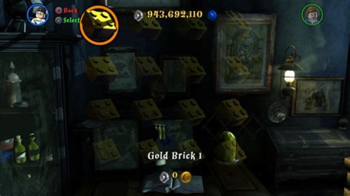 How do you get the gold brick in the library?