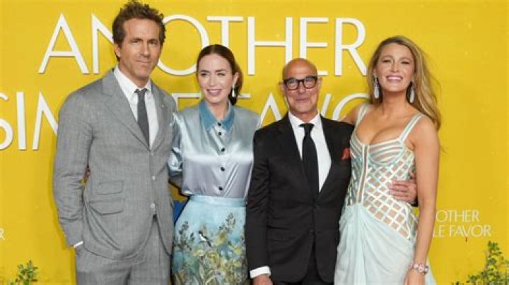 How is Emily Blunt related to Stanley Tucci?