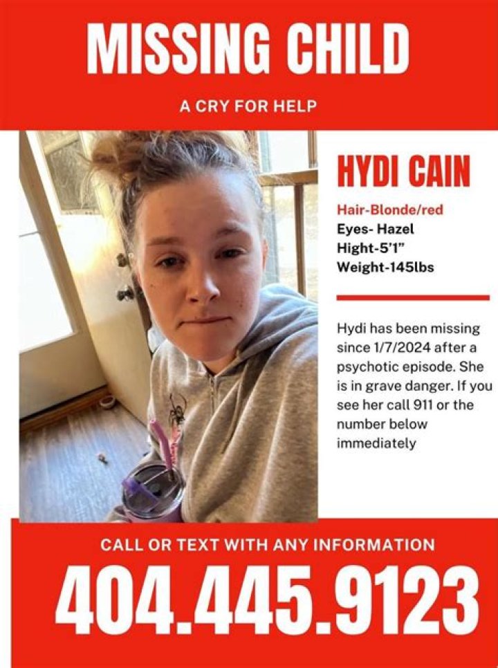 
Hydi Cain Missing, What Happened to Hydi Cain? 