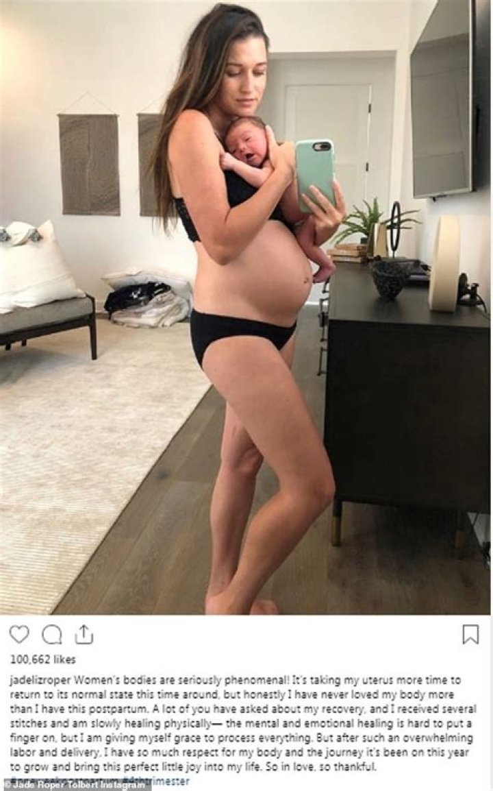 Bachelor in Paradise’s Jade Roper Poses in Underwear 1 Week Postpartum: ‘I Have Never Loved My Body More’