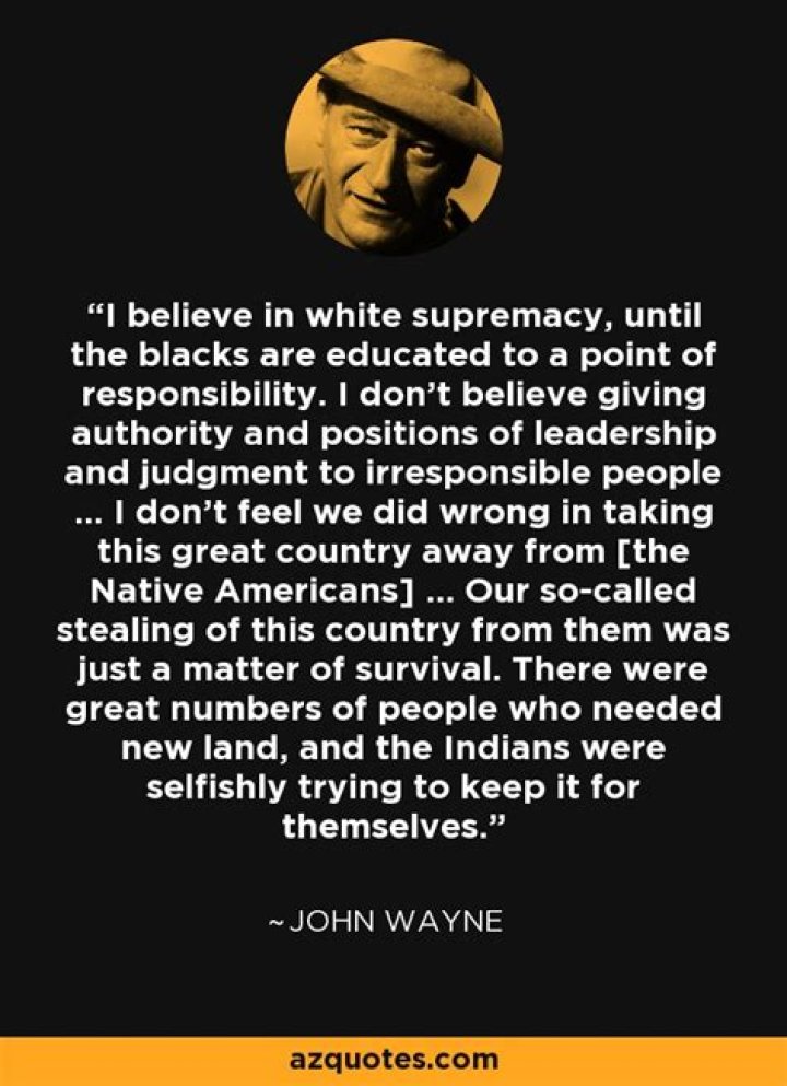 John Wayne Interview Resurfaces That Espouses Racism And Homophobia