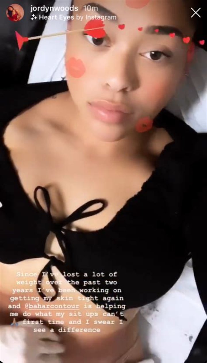 Jordyn Woods Gets Real About Loose Skin After Weight Loss: See Ab-Baring Snap