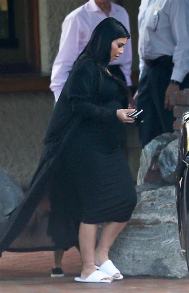 Kim Kardashian Steps Out With Swollen Pregnancy Ankles — See the Pics