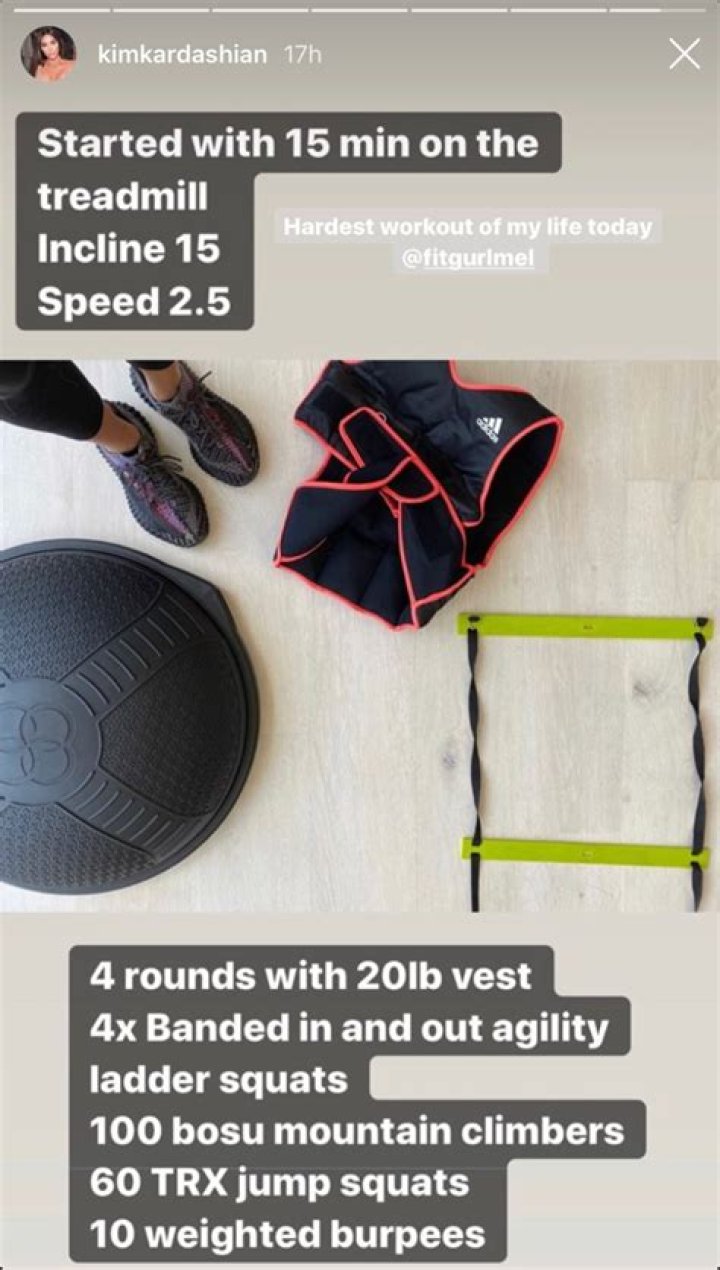 Kim Kardashian Shares Circuit From the ‘Hardest’ Workout of Her ‘Life’
