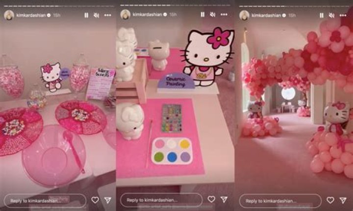 All Pink! Kim Kardashian Hosts Daughter Chicago West’s Hello Kitty 5th Birthday Party: Photos