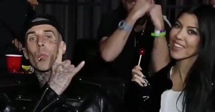 Kourtney Kardashian and Travis Barker Show Major PDA, Rock Matching Looks at UFC Match Date Night