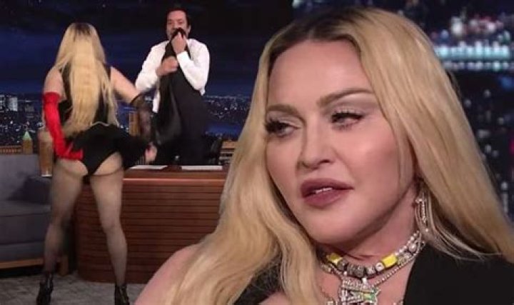 NSFW! Madonna Flashes Audience on ‘Tonight Show’: Shows Her Fishnet Stocking-Covered Behind