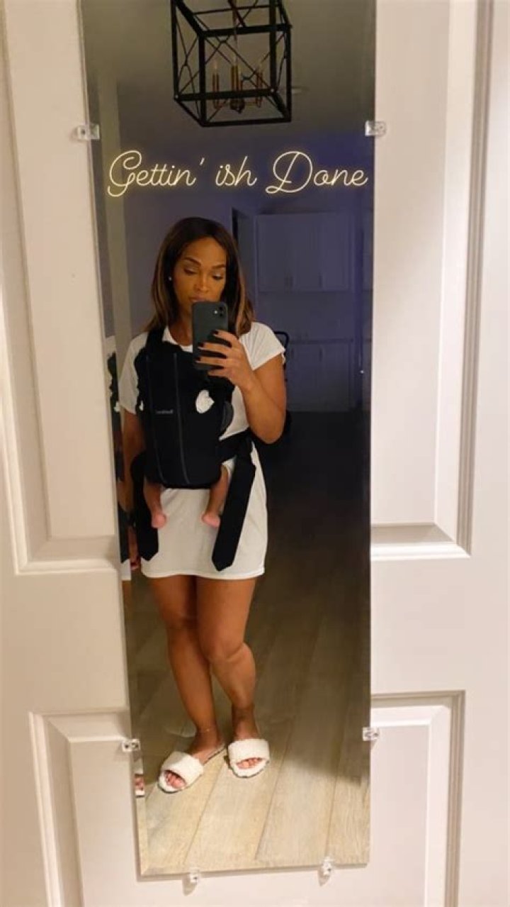 Malika Haqq Snaps a Sweet Selfie With Newborn Ace in a Baby Carrier: ‘Gettin’ Ish Done’