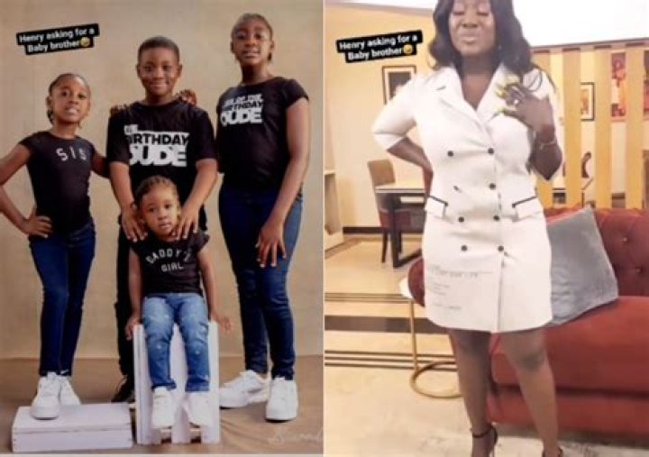 
My Son Is Asking For A Baby Brother- Mercy Johnson Cries Out 
