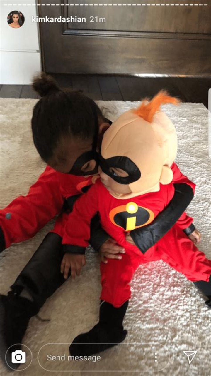 Sorry, Saint! North And Chicago West Cuddle In Matching Costumes, Leaving Their Brother Out Of The Fun