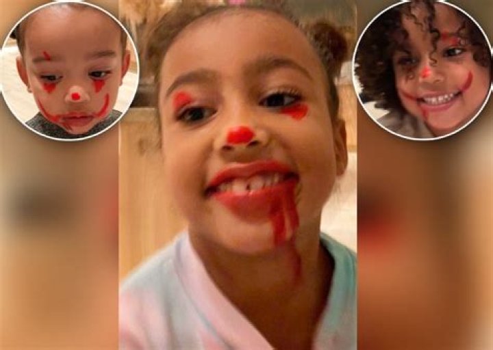 North West Attempted ‘It’-Inspired Clown Makeup on Her Siblings (And the Results Are Everything!)