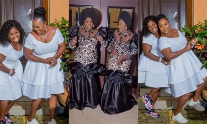 
“Nothing will separate you” Nollywood stars showers prayers on Iya Ibadan and Akinola Bose as they take on friendship goals 