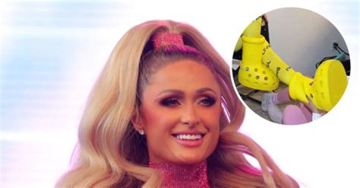 Paris Hilton Struggles to Remove Gigantic Yellow Crocs Boots in Hilarious Clip: Watch!