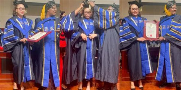 
Precious Chikwendu has bagged a doctorate degree 