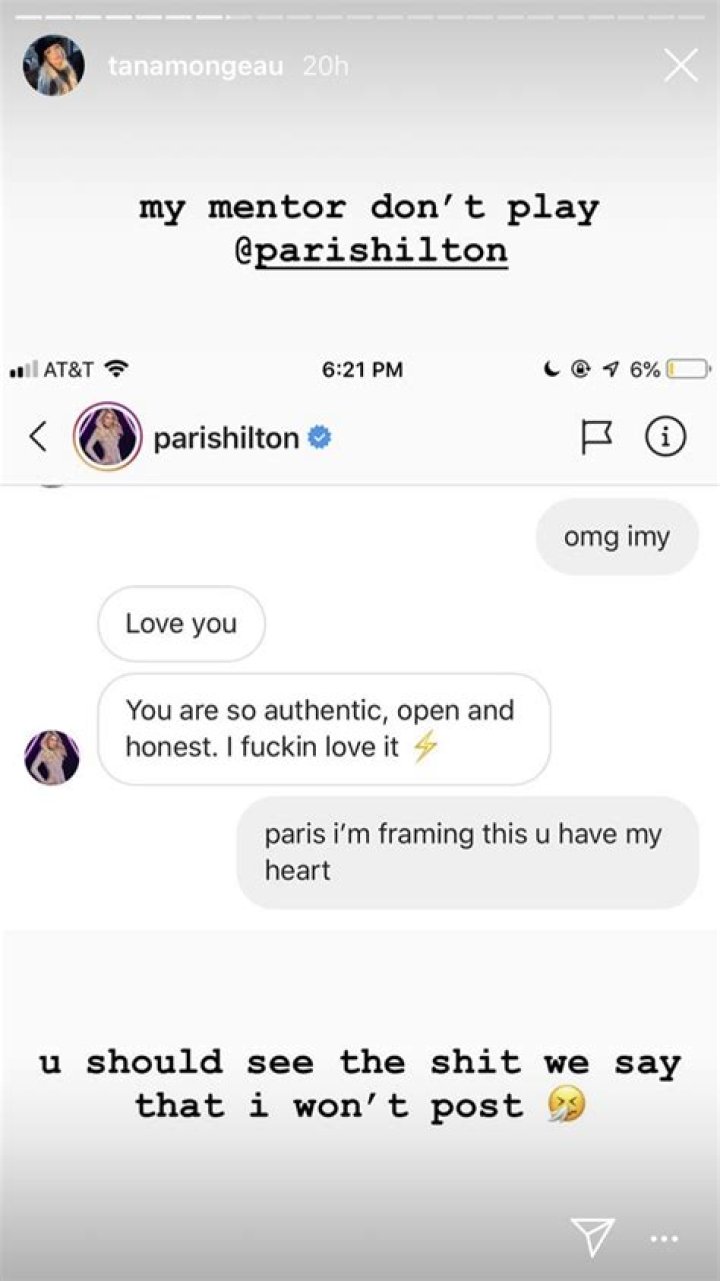 Tana Mongeau Shares Touching Convo With Her ‘Mentor’ Paris Hilton: ‘You’re So Authentic!’