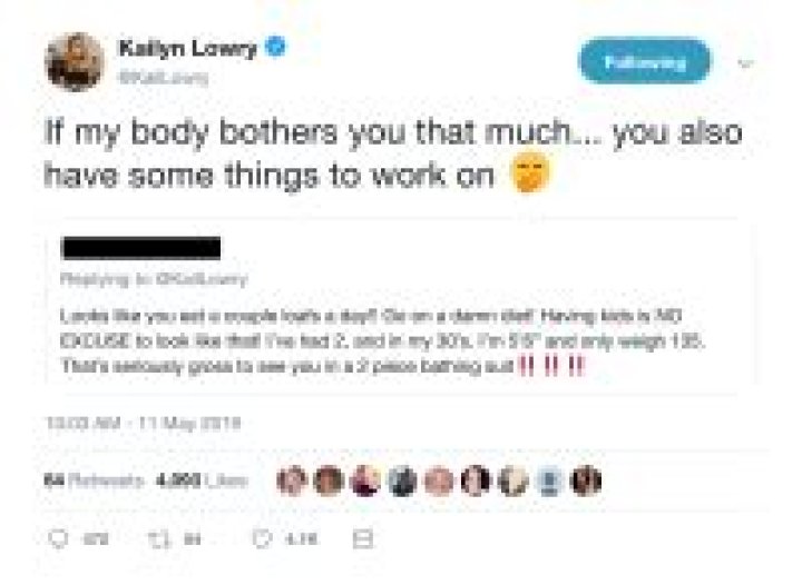 ‘Teen Mom 2’ Star Kailyn Lowry Slams Body-Shamer Who Tells Her to ‘Go on a Damn Diet’