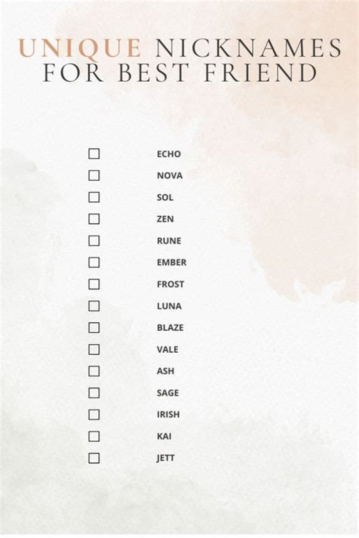 ¿Cuál es un lindo apodo para tu mejor amigo?