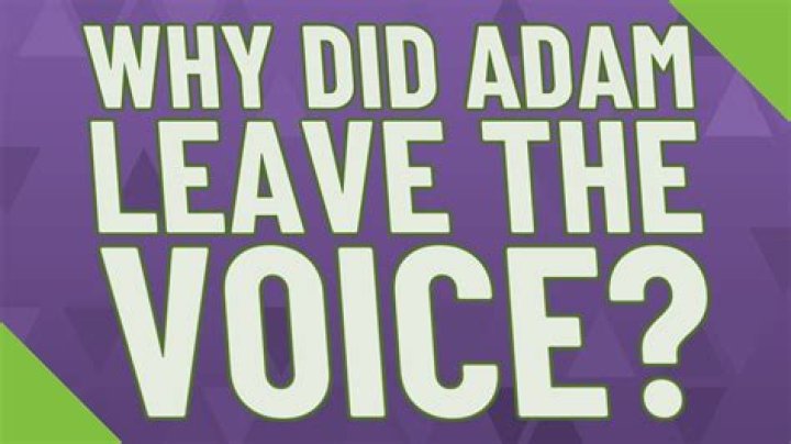 Why did Adam leave the voice?