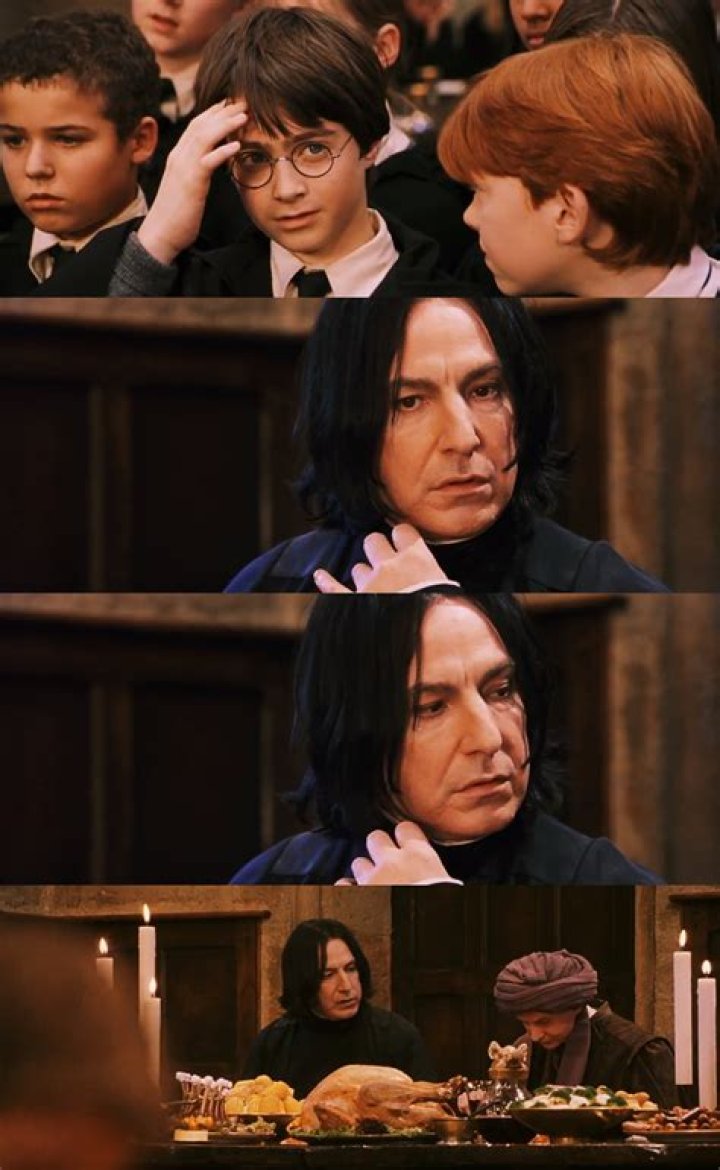 Why did Harry’s scar hurt when Snape looked at him?