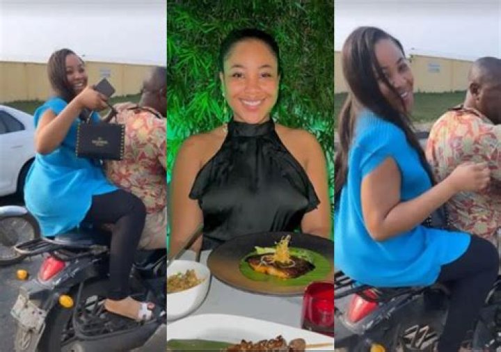 
“Why Didn’t She Run As Per Super Commando Advert”- Reactions As Erica Mounts Bike To Catch Up With Flight Amid Lagos Traffic 