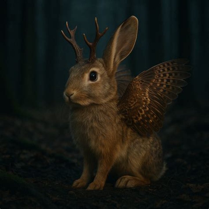 The Horned Rabbit From Bavarian Folklore